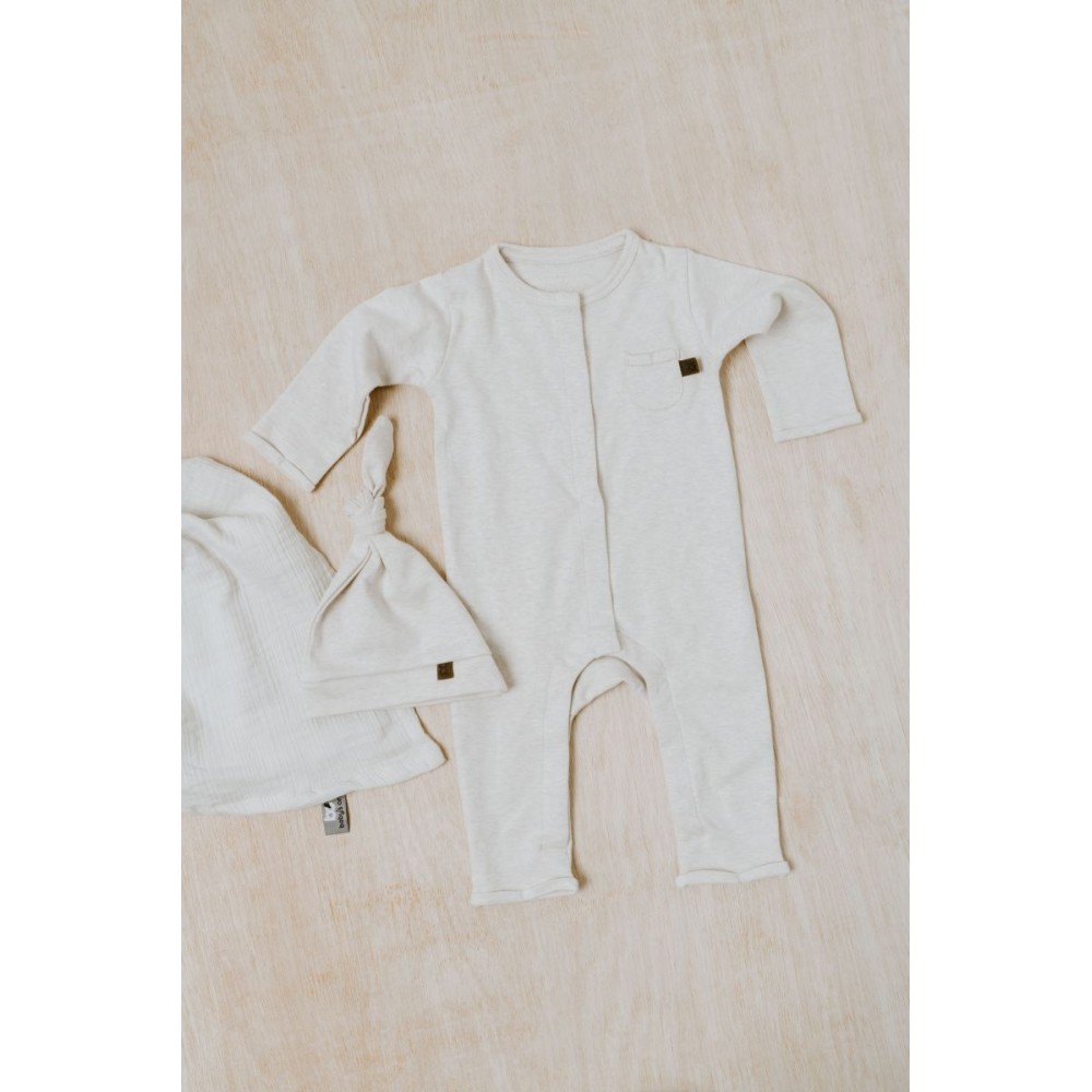 Babys only Strampler Melange, warm linen