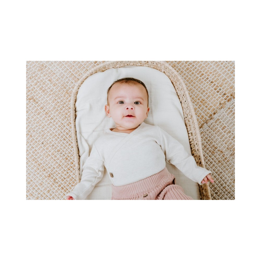 Babys Only langarm Body Melange, warm linen