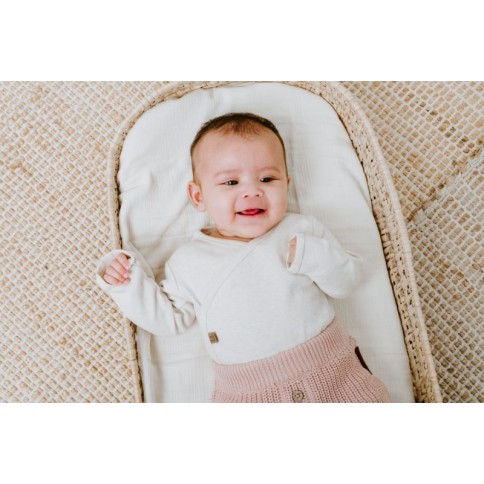 Babys Only langarm Body Melange, warm linen