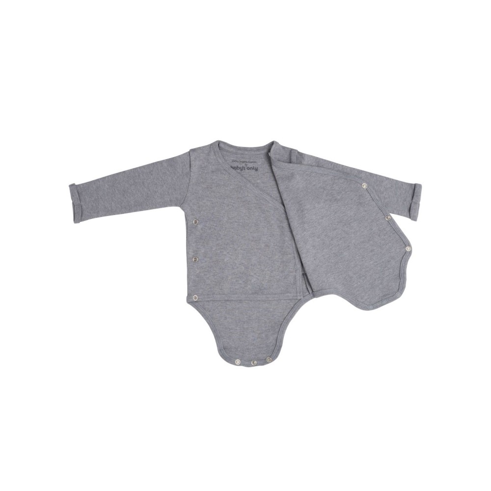 langarm Body Melange, grau