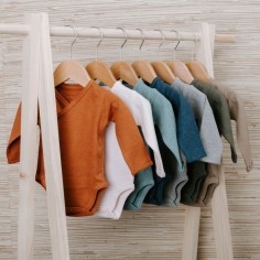 langarm Body Melange, grau