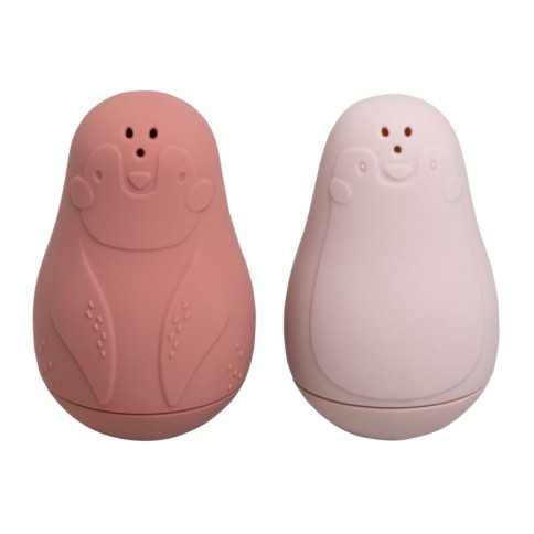 Babys Only Spritzfigur Pinguin, 2er Pack, stone red/ alt rosa