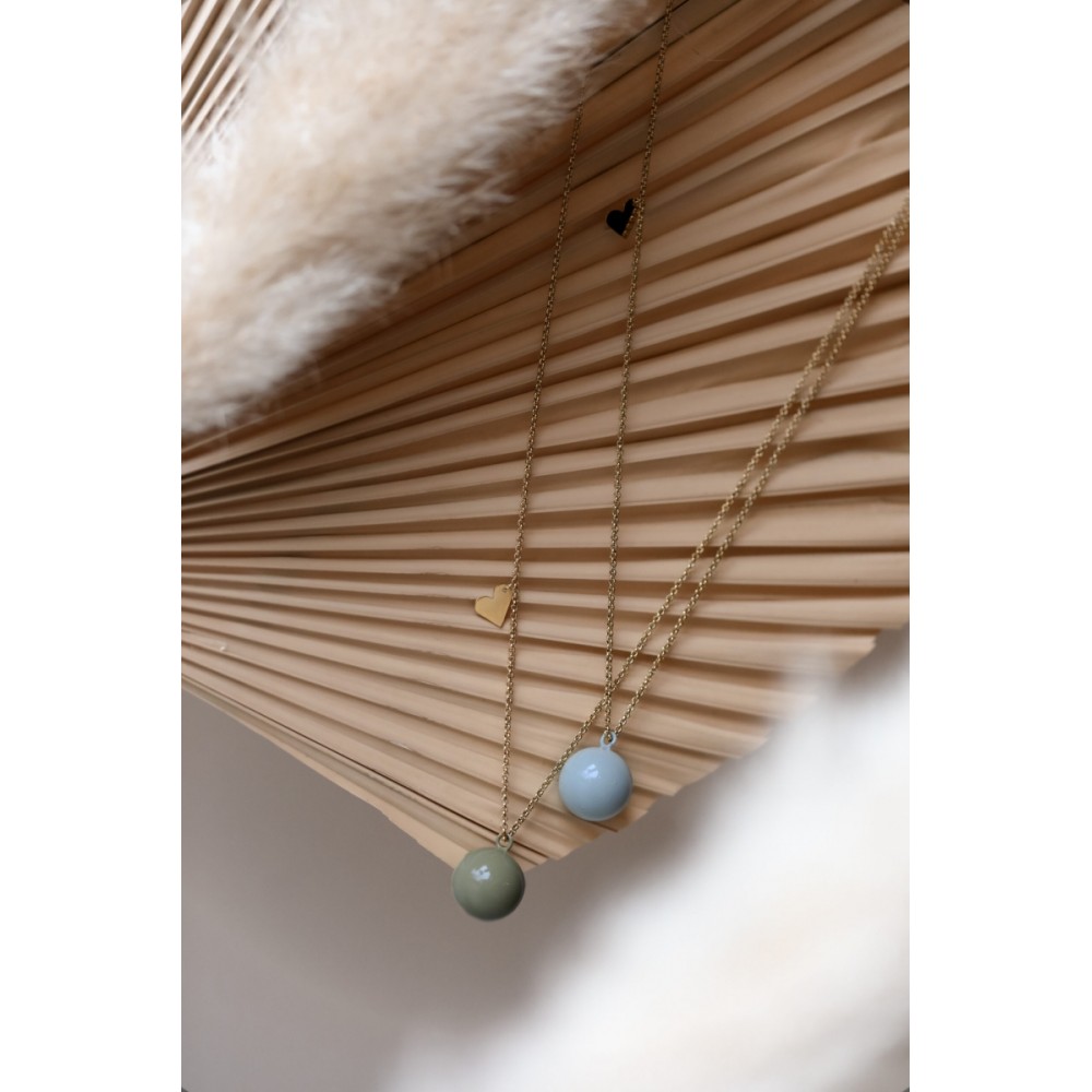 Bola-Kugel Schwangerschaftskette, Féline, grün-taupe