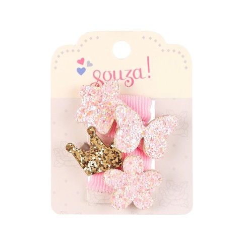 Haargummi Caroline Pink, 4 Stk.