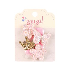 Haargummi Caroline Pink, 4 Stk.