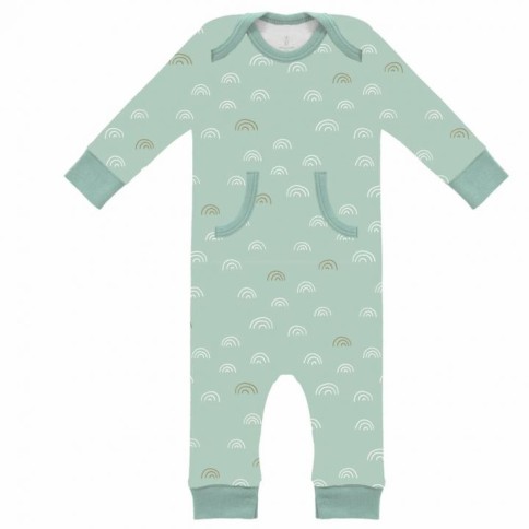Fresk Babypyjama Bio-Baumwolle, Rainbow ether blue