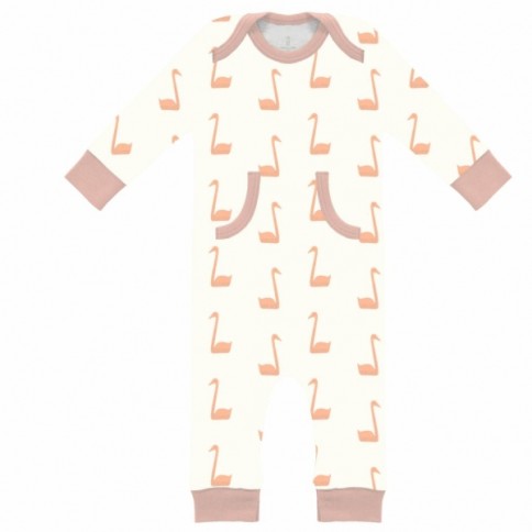 Fresk Babypyjama Bio-Baumwolle, Swan