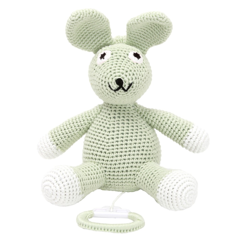 Spieluhr, Kaninchen (limonengrün)