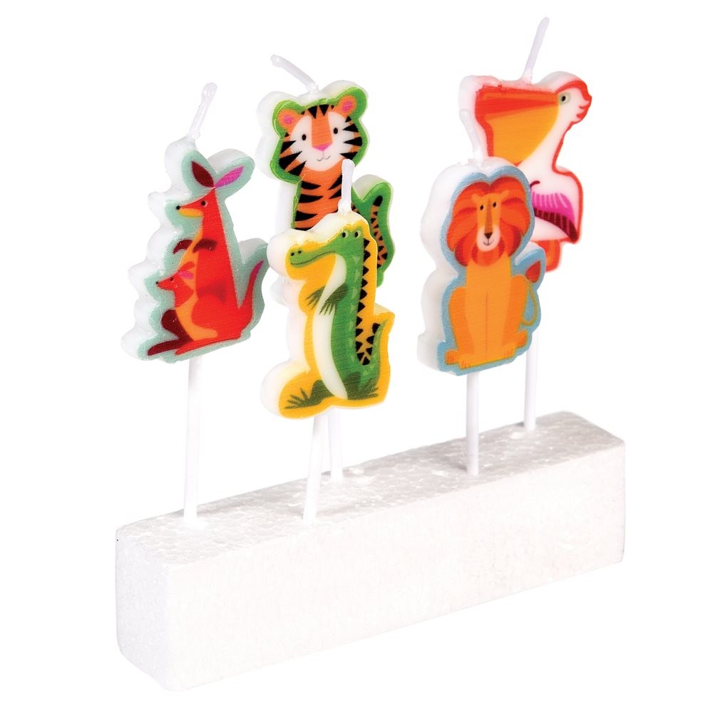 Geburtstagskerzen Colourful Creatures, 5 Stk