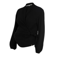 Umstandsmode Wickeltop Glow, Schwarz