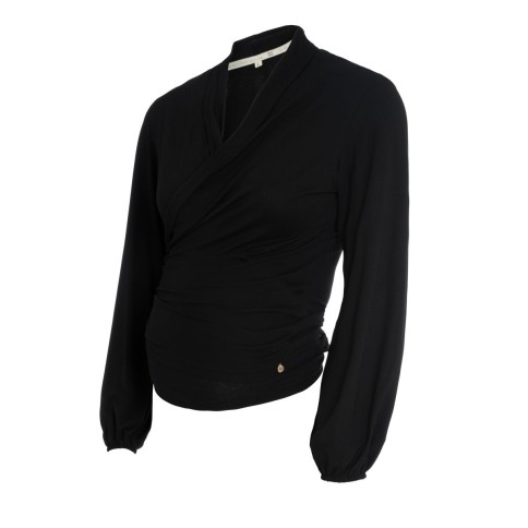 Umstandsmode Wickeltop Glow, Schwarz