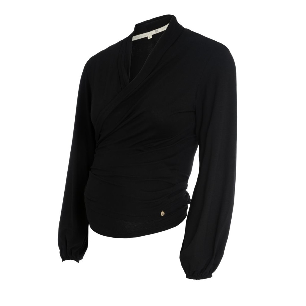 Umstandsmode Wickeltop Glow, Schwarz