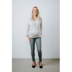 Umstandsmode Wickeltop Glow, Ecru