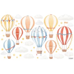 Wandsticker Dekoration, Heissluftballone