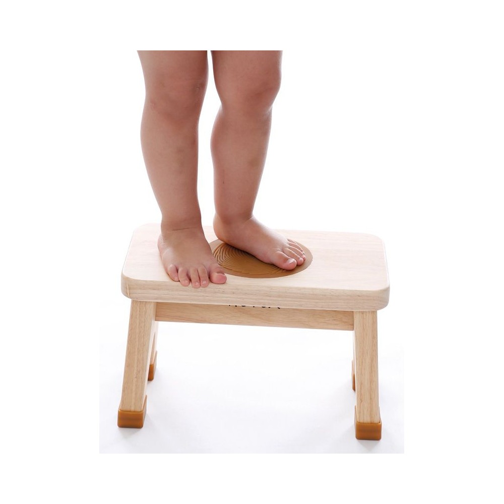 Hevea Kinderhocker aus Kautschukbaumholz - Natur