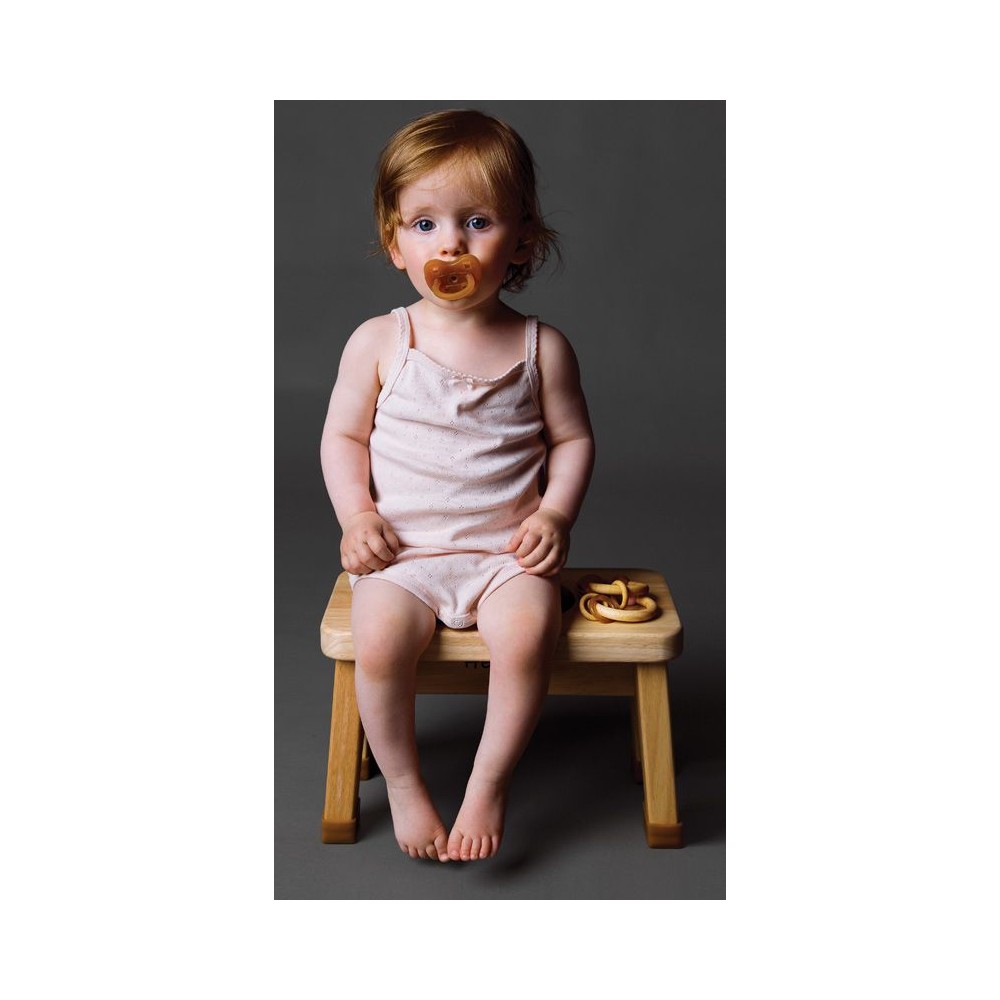 Hevea Kinderhocker aus Kautschukbaumholz - Natur