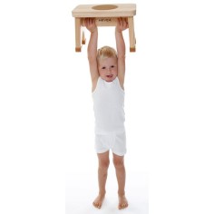 Hevea Kinderhocker aus Kautschukbaumholz - Natur