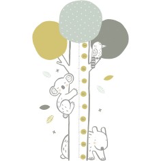 Wandsticker Messlatte, Koalas