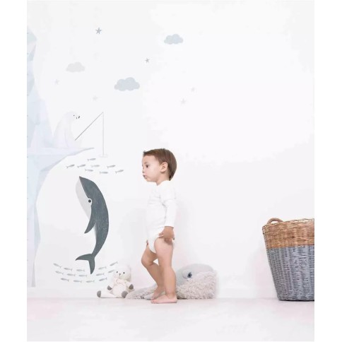 Lilipinso Wandsticker Messlatte, Eisbär