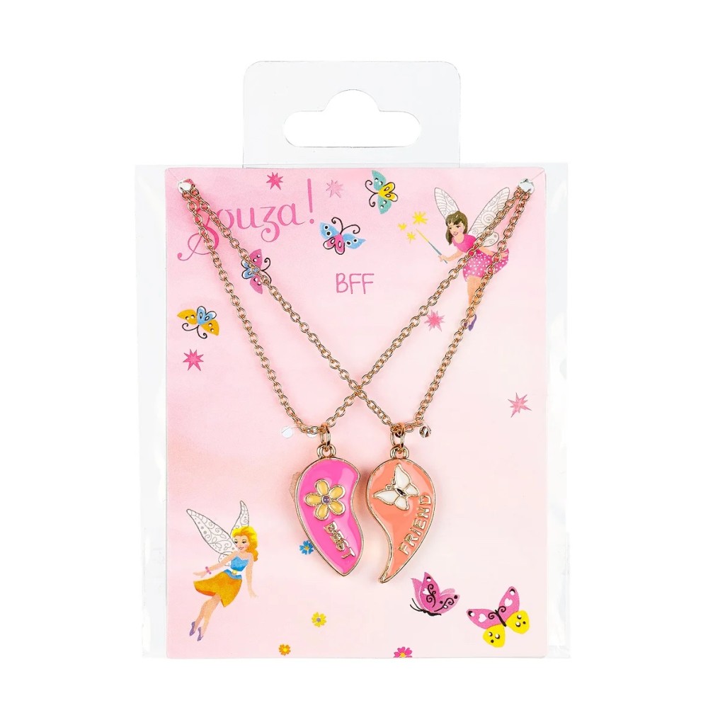 BFF 2 Halsketten, Herz/ Blume