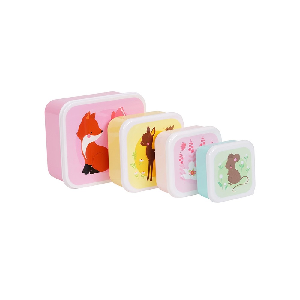Lunchbox, 4er Set, Waldfreunde/ Bunt