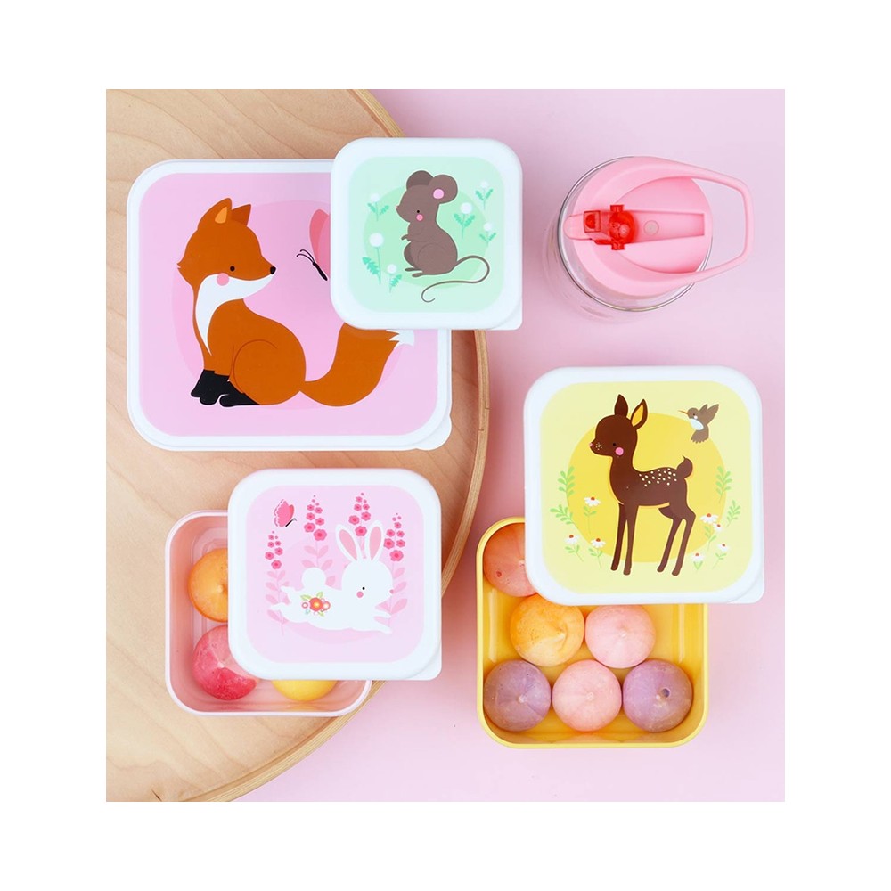 Lunchbox, 4er Set, Waldfreunde/ Bunt