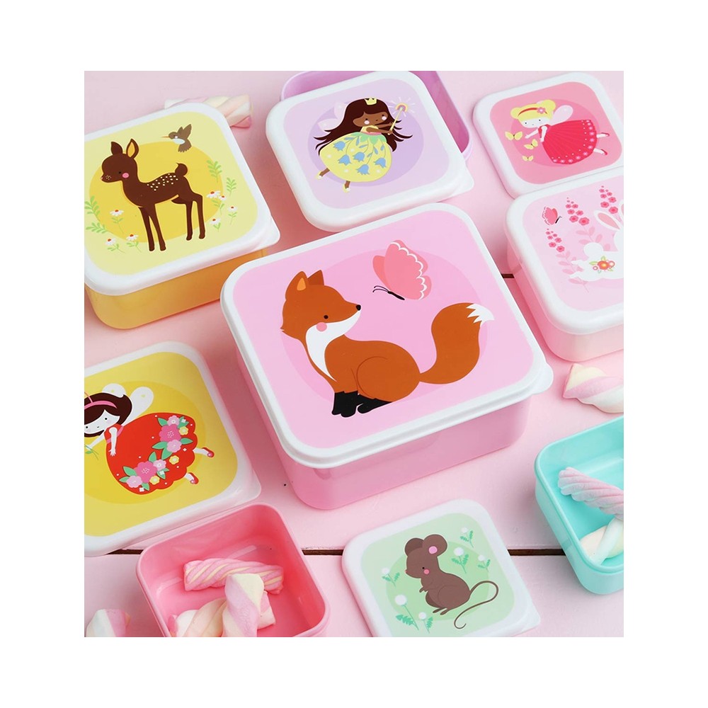 Lunchbox, 4er Set, Waldfreunde/ Bunt