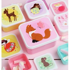 Lunchbox, 4er Set, Waldfreunde/ Bunt