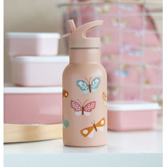 Edelstahl Trinkflasche - Schmetterlinge (350 ml)