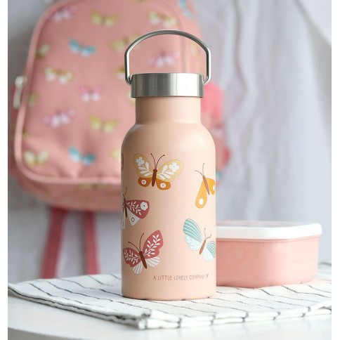 Edelstahl Trinkflasche - Schmetterlinge (350 ml)