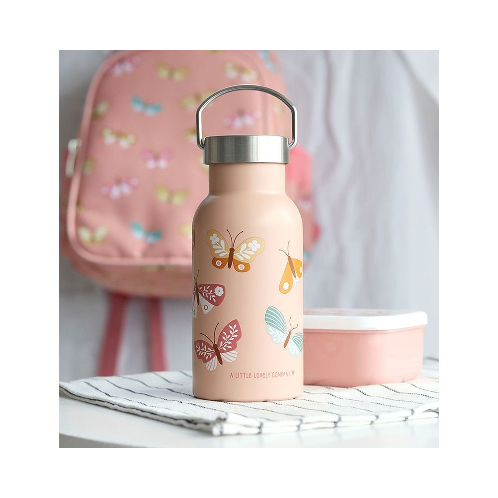 Edelstahl Trinkflasche - Schmetterlinge (350 ml)
