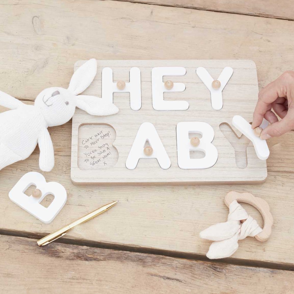 Baby Shower alternatives Gästebuch "Hey Baby"