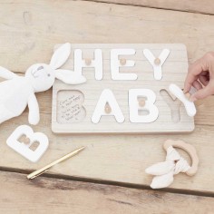 Baby Shower alternatives Gästebuch "Hey Baby"