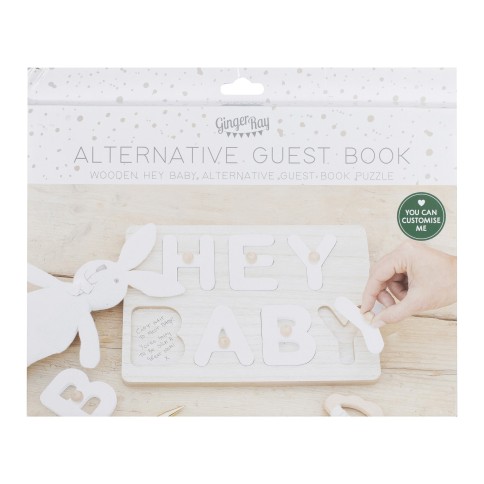 Baby Shower alternatives Gästebuch "Hey Baby"