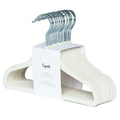 Kinder Kleiderbügel 15er Set, Cream (Samtbezug)