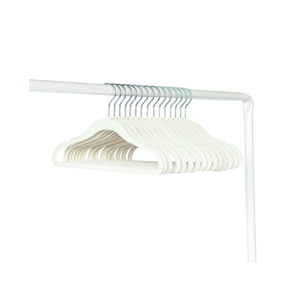 Kinder Kleiderbügel 15er Set, Cream (Samtbezug)