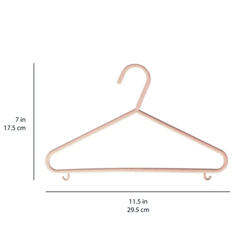 Kinder Kleiderbügel 15er Set, Weizenstroh - Pink