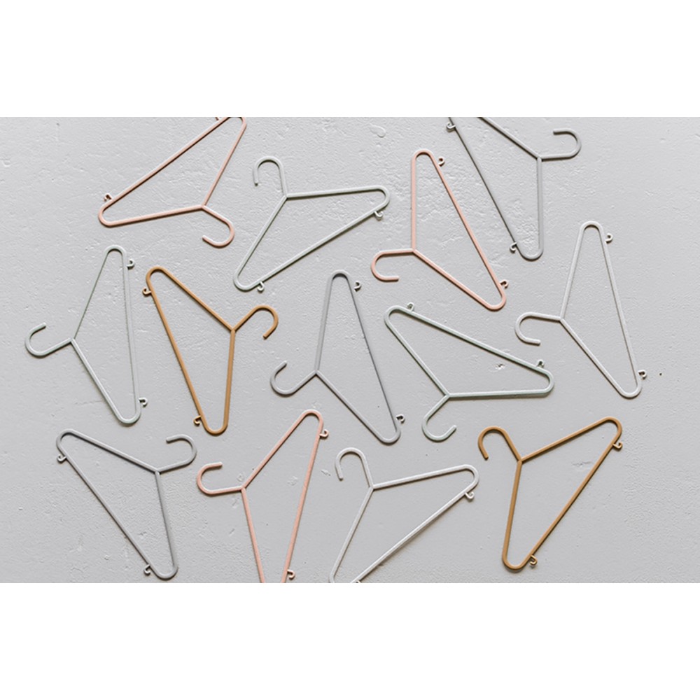 Kinder Kleiderbügel 15er Set, Weizenstroh - Grau