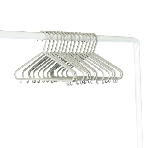 Kinder Kleiderbügel 15er Set, Weizenstroh - Grau