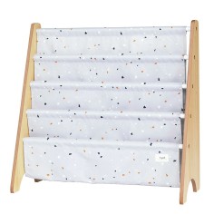 Bücherregal, Terrazzo - Grau