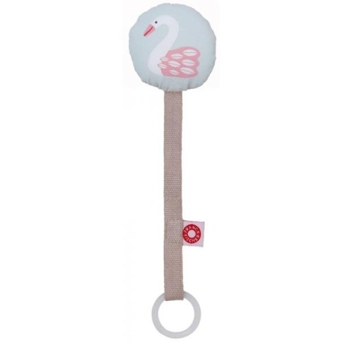 Franck & Fischer Schnullerkette Schwan - hell