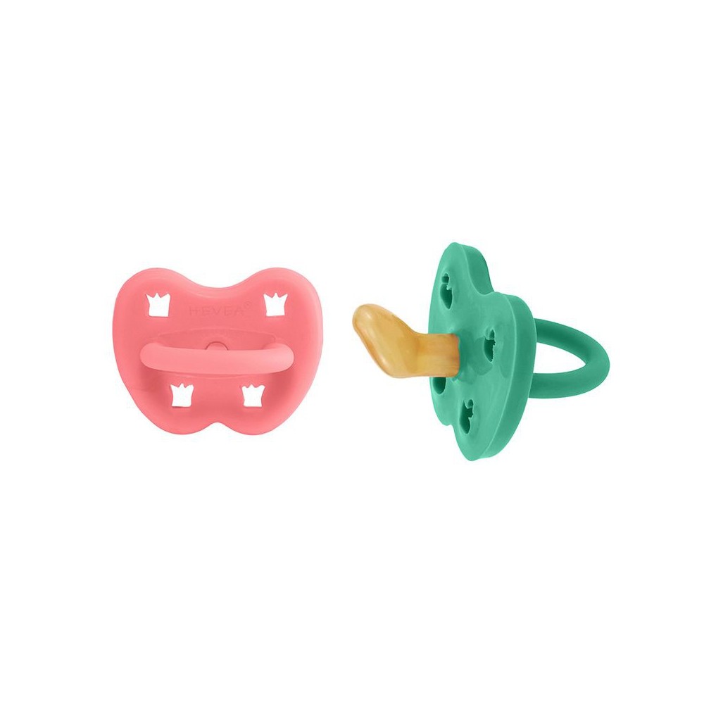 Naturkautschuk Schnuller 2er Pack, Tulip Pink &  - kiefergerecht