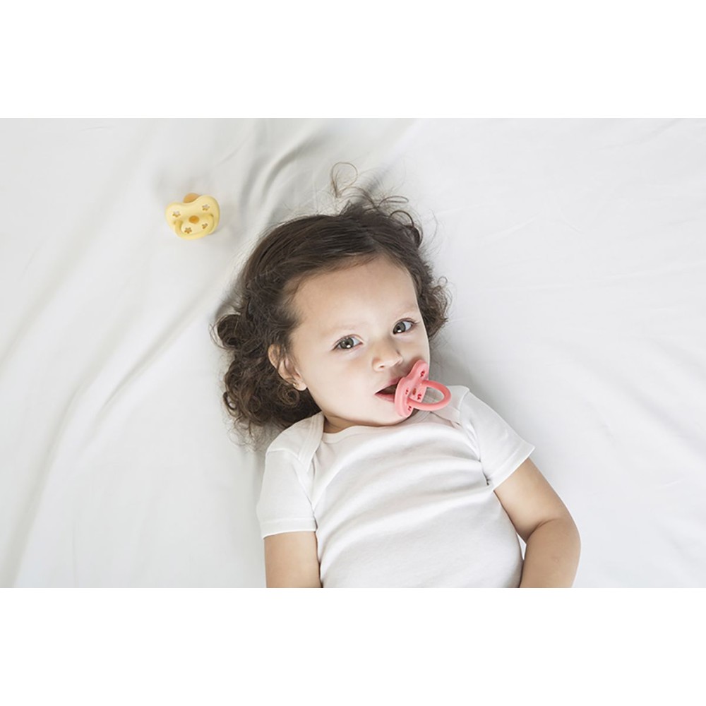 Naturkautschuk Schnuller 2er Pack, Tulip Pink &  - kiefergerecht