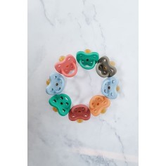 Naturkautschuk Schnuller 2er Pack, Maya Blue & Pop of Green - kiefergerecht