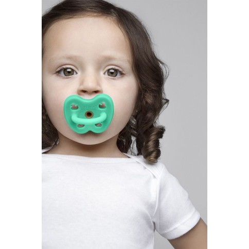 Naturkautschuk Schnuller 2er Pack, Maya Blue & Pop of Green - kiefergerecht