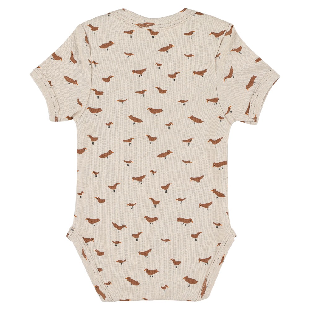 Babybody Bio-Baumwolle, kurzarm, Bubbling Birds