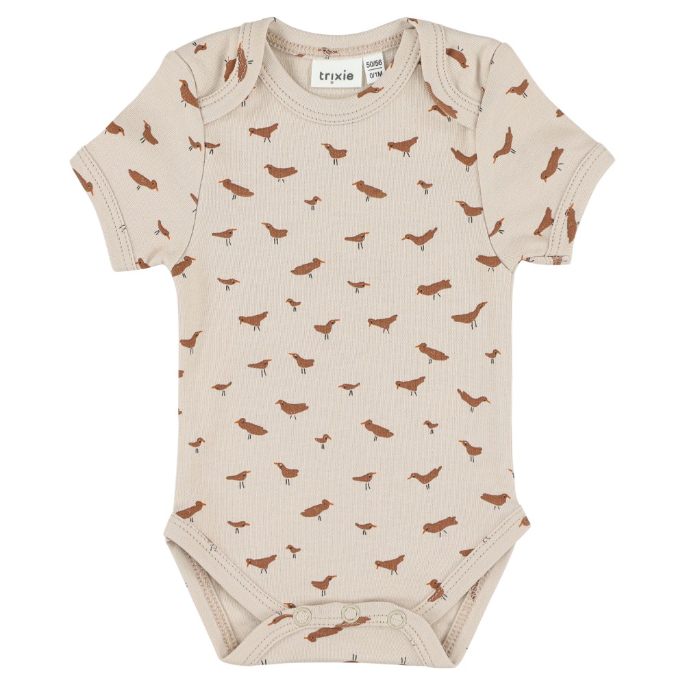 Babybody Bio-Baumwolle, kurzarm, Bubbling Birds