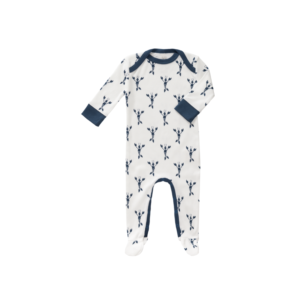 Fresk Babypyjama coton biologique, avec pieds, homard