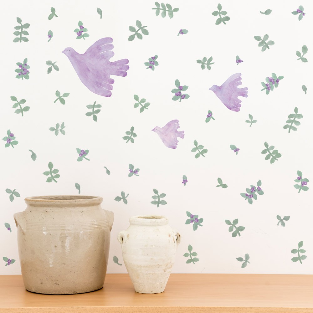 Wandaufkleber Fly Dove (1 Bogen)