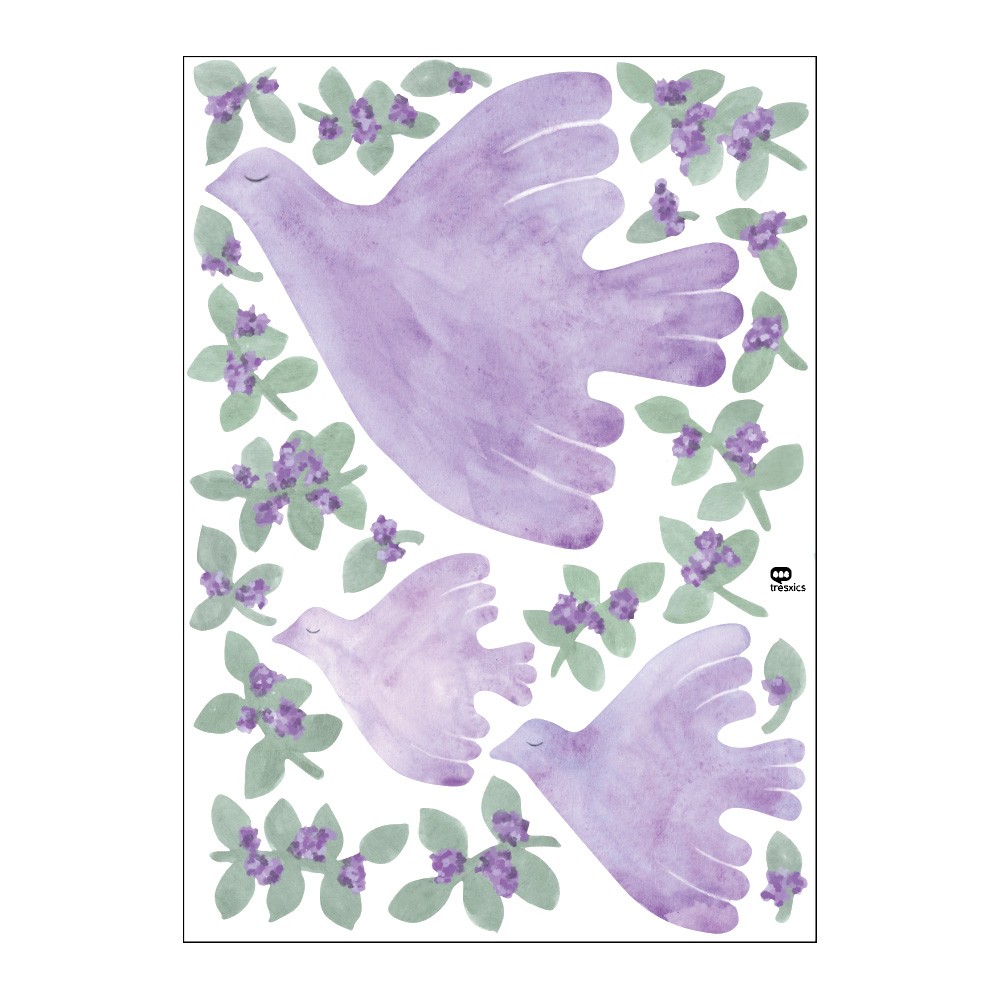 Wandaufkleber Fly Dove (1 Bogen)